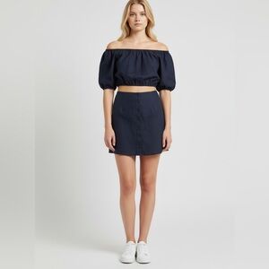 Reformation set crop top and mini skirt size 6